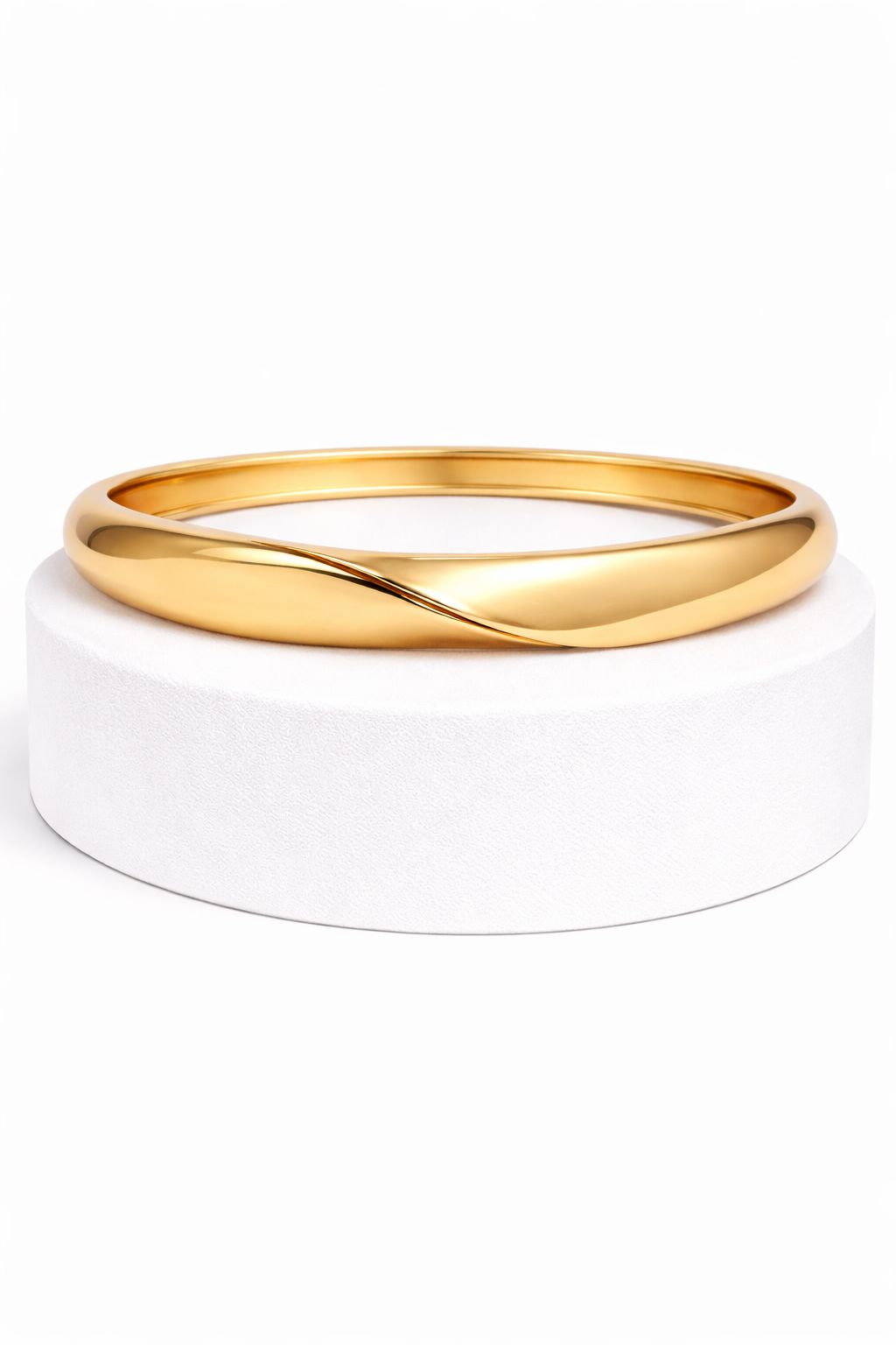 Sculpted Twist Gold Bangle Mini