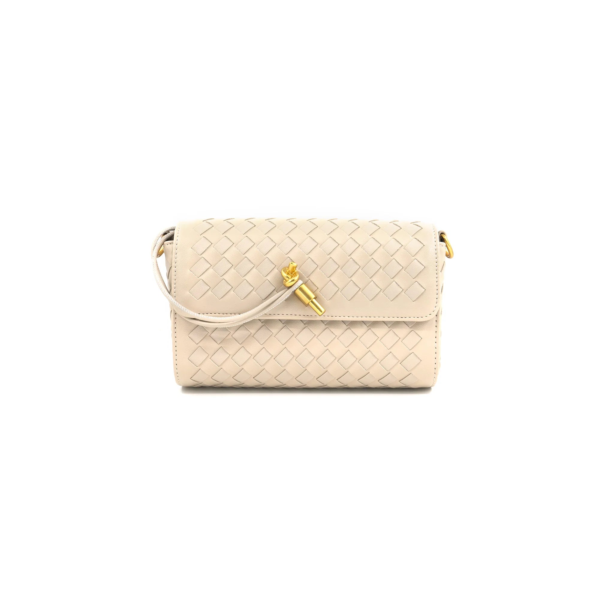 WOVEN CLUTCH (CREAM)