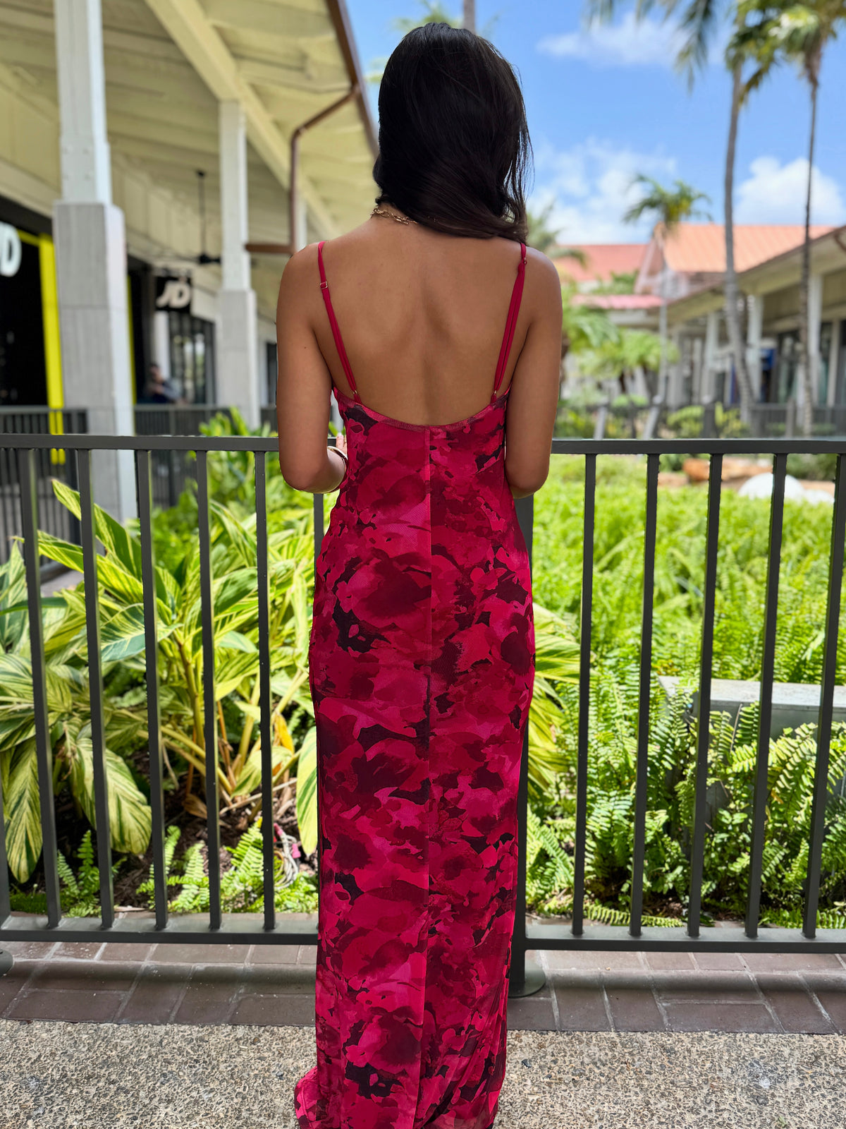 red maxi dress with flowers Aylin Floral Ruched Halter / M giving you every reason to believe the best nights start with a dress like this Lady Black Tie - Beyond
