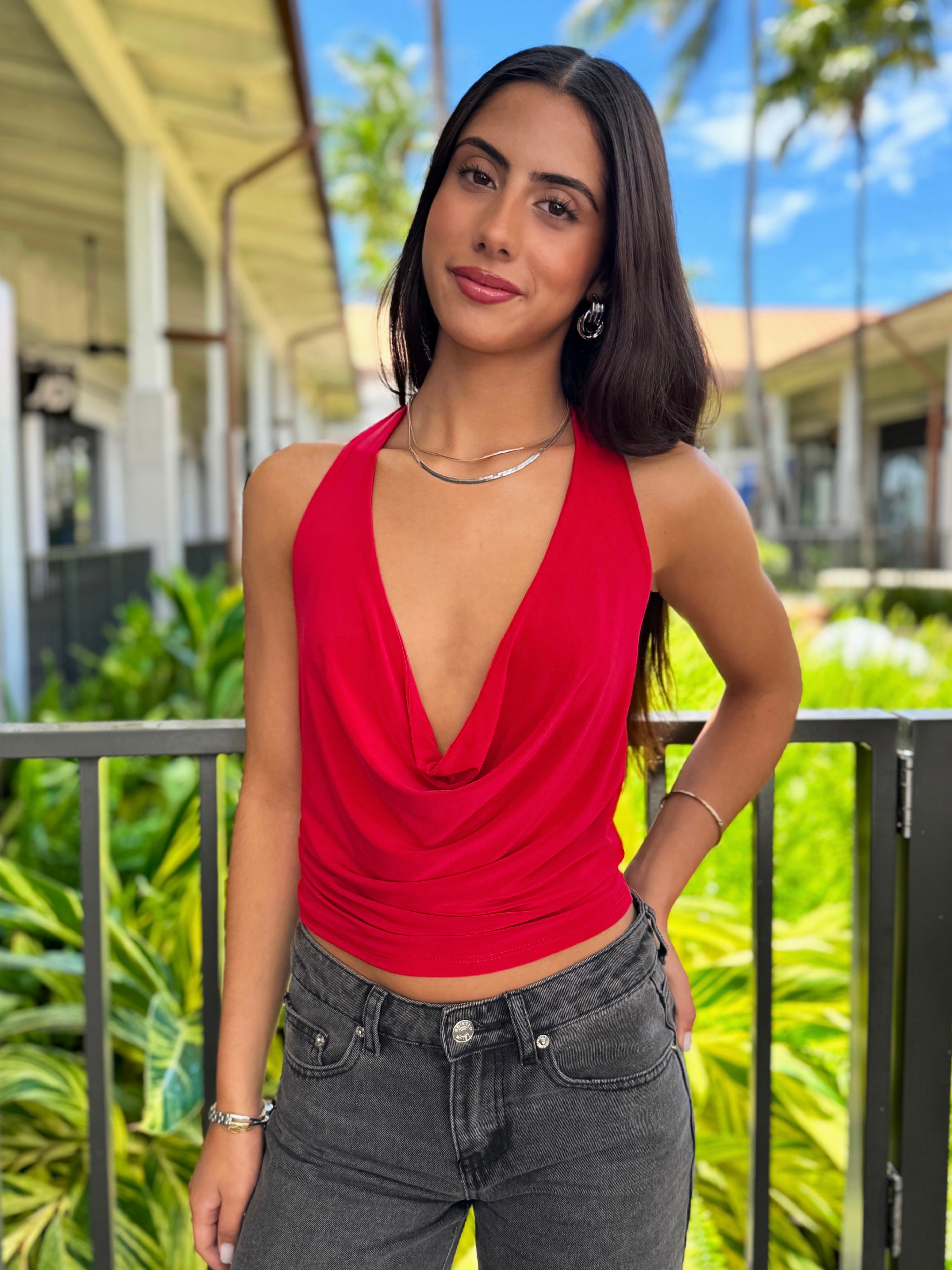 Emma Cowl Neck Halter