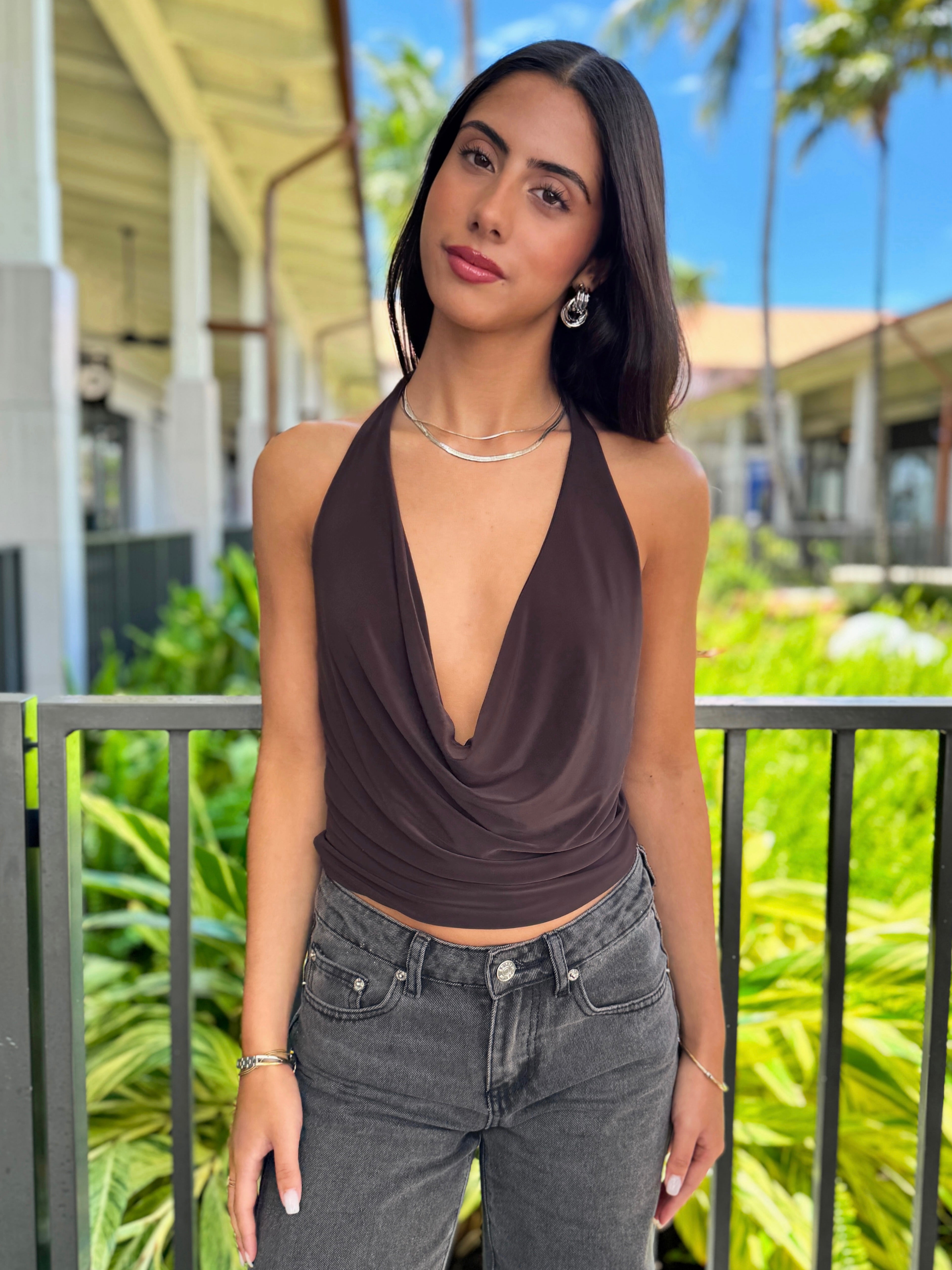 Emma Cowl Neck Halter