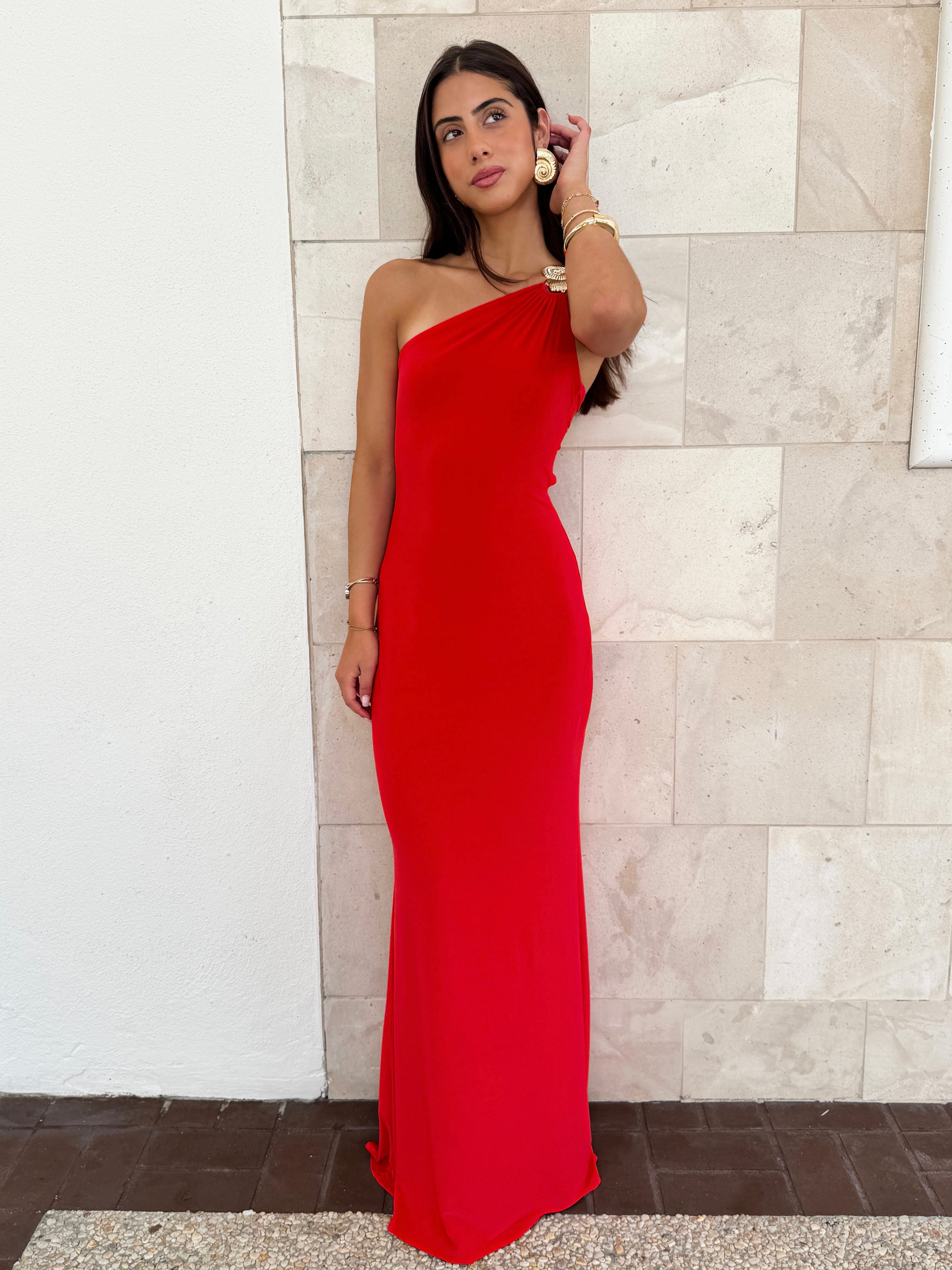 High Tide One Shoulder Maxi Dress