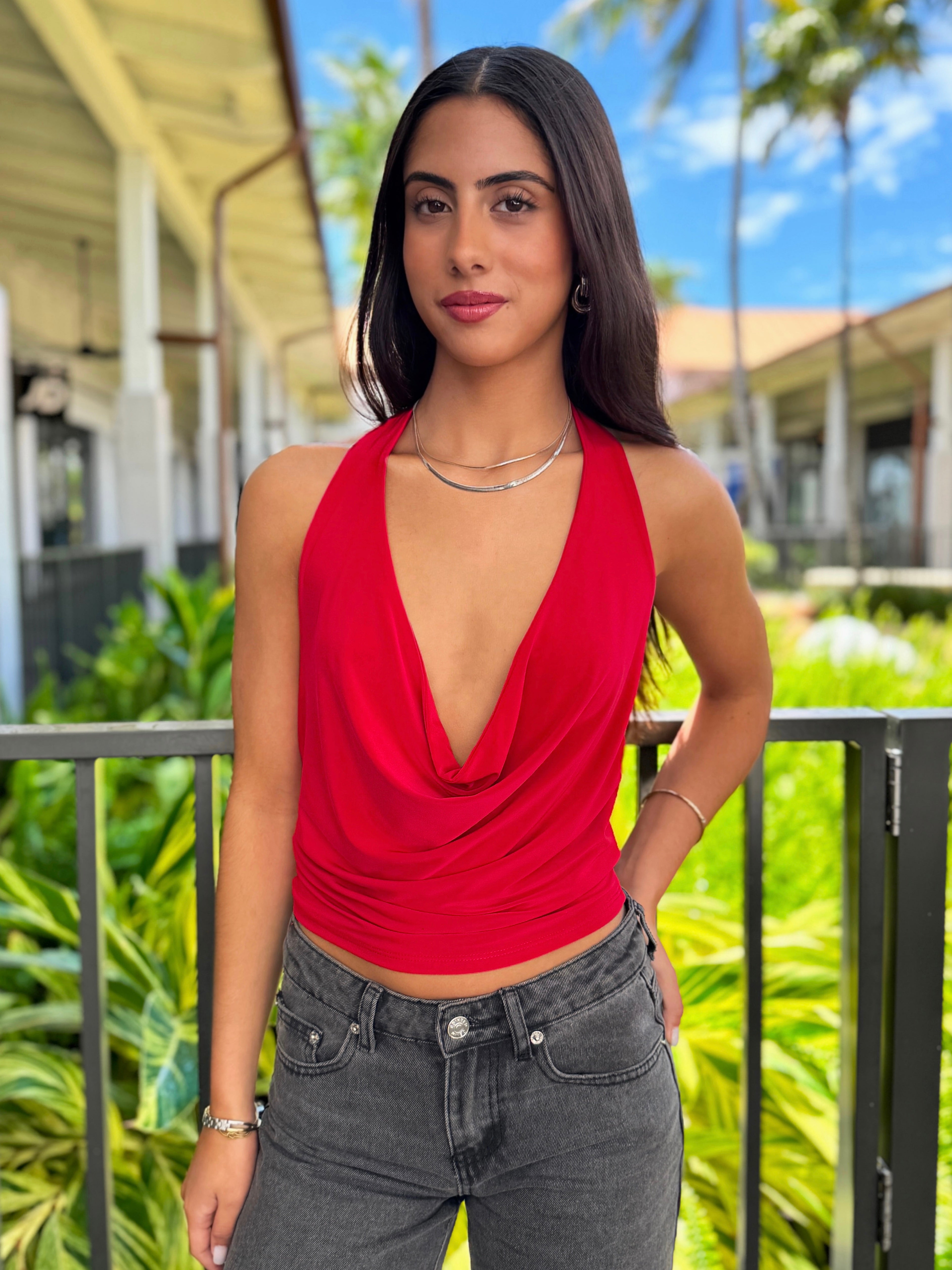 Emma Cowl Neck Halter