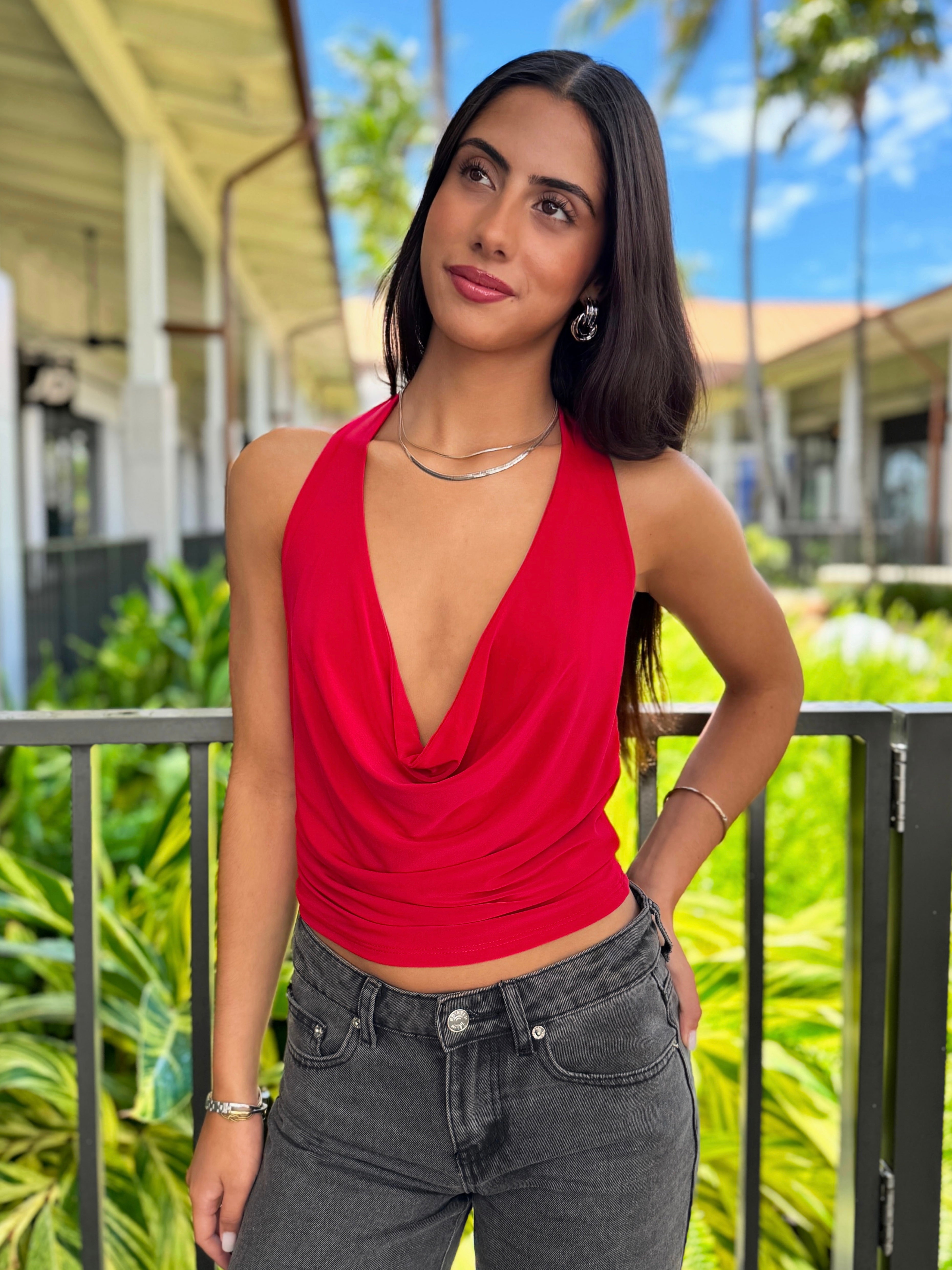 Emma Cowl Neck Halter