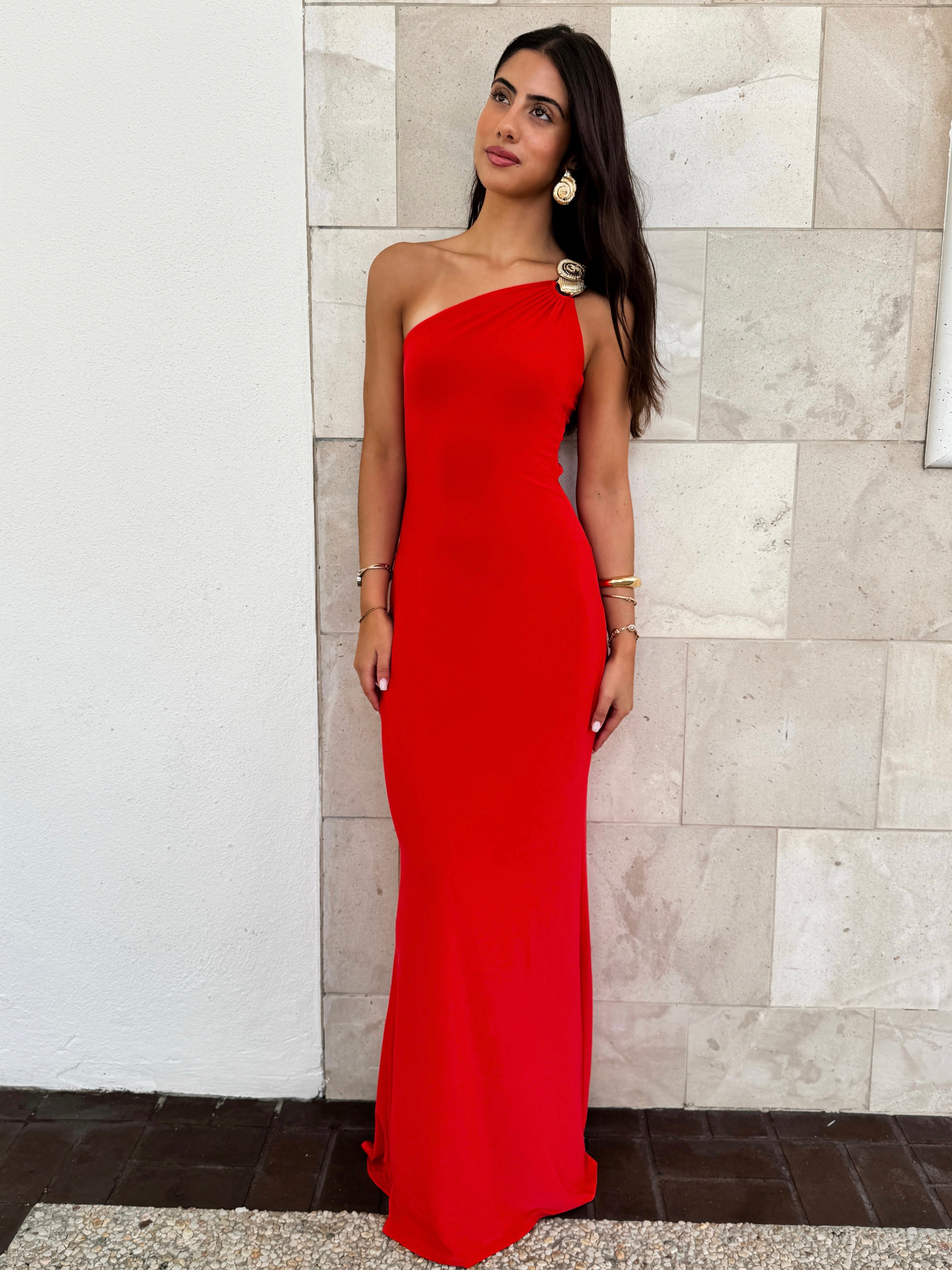 High Tide One Shoulder Maxi Dress
