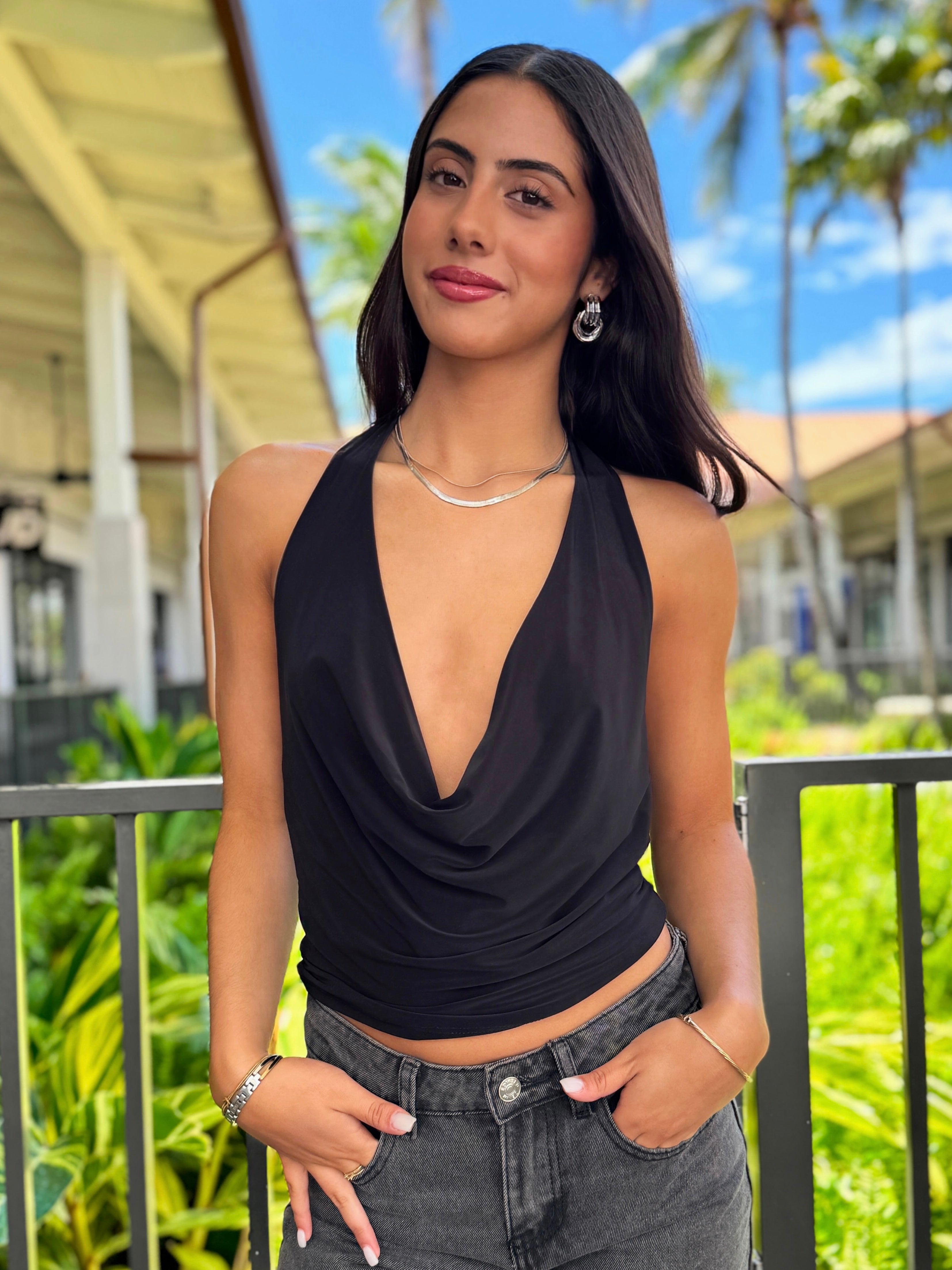 Emma Cowl Neck Halter