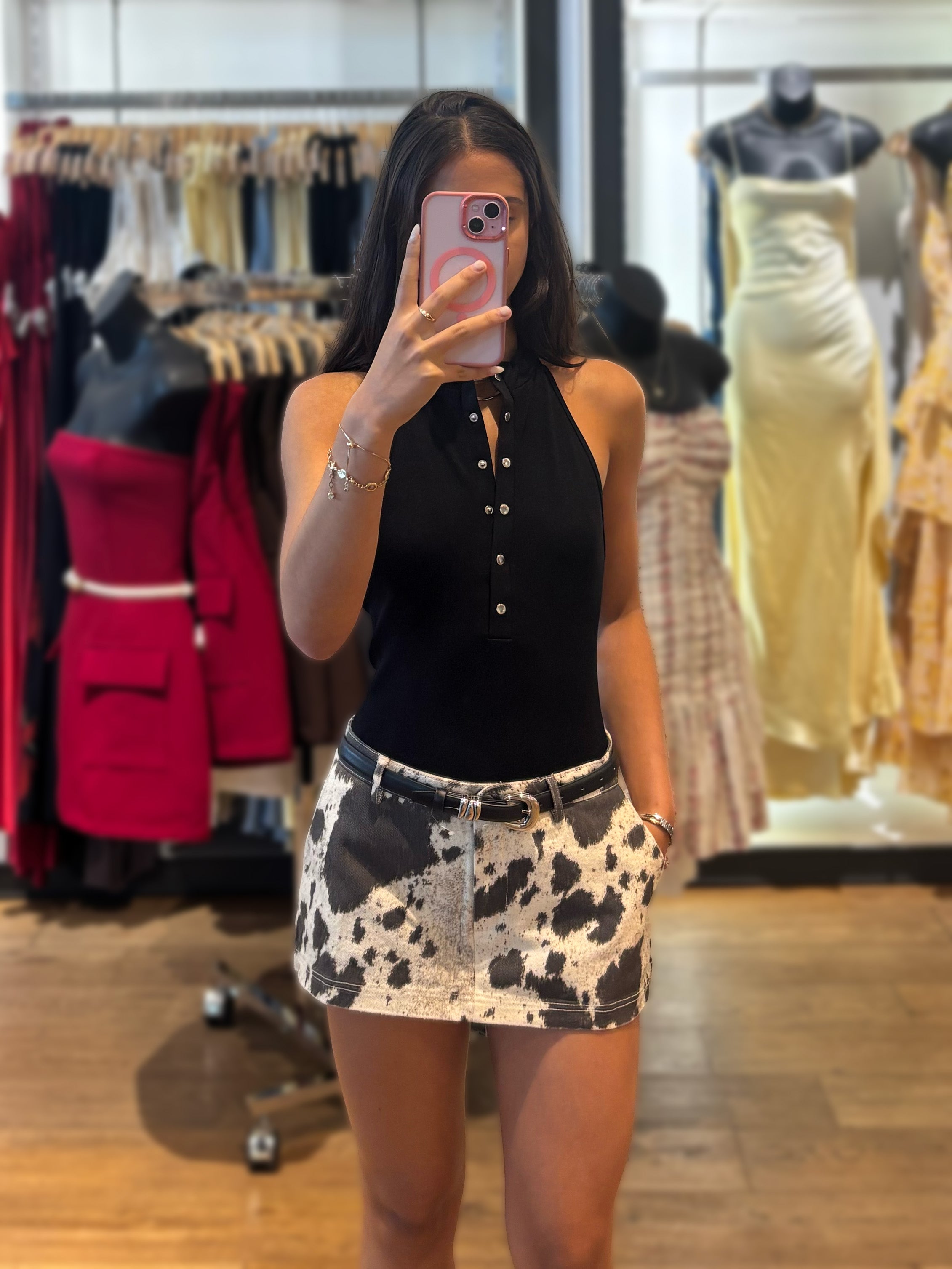 Cow Print Mini Skort