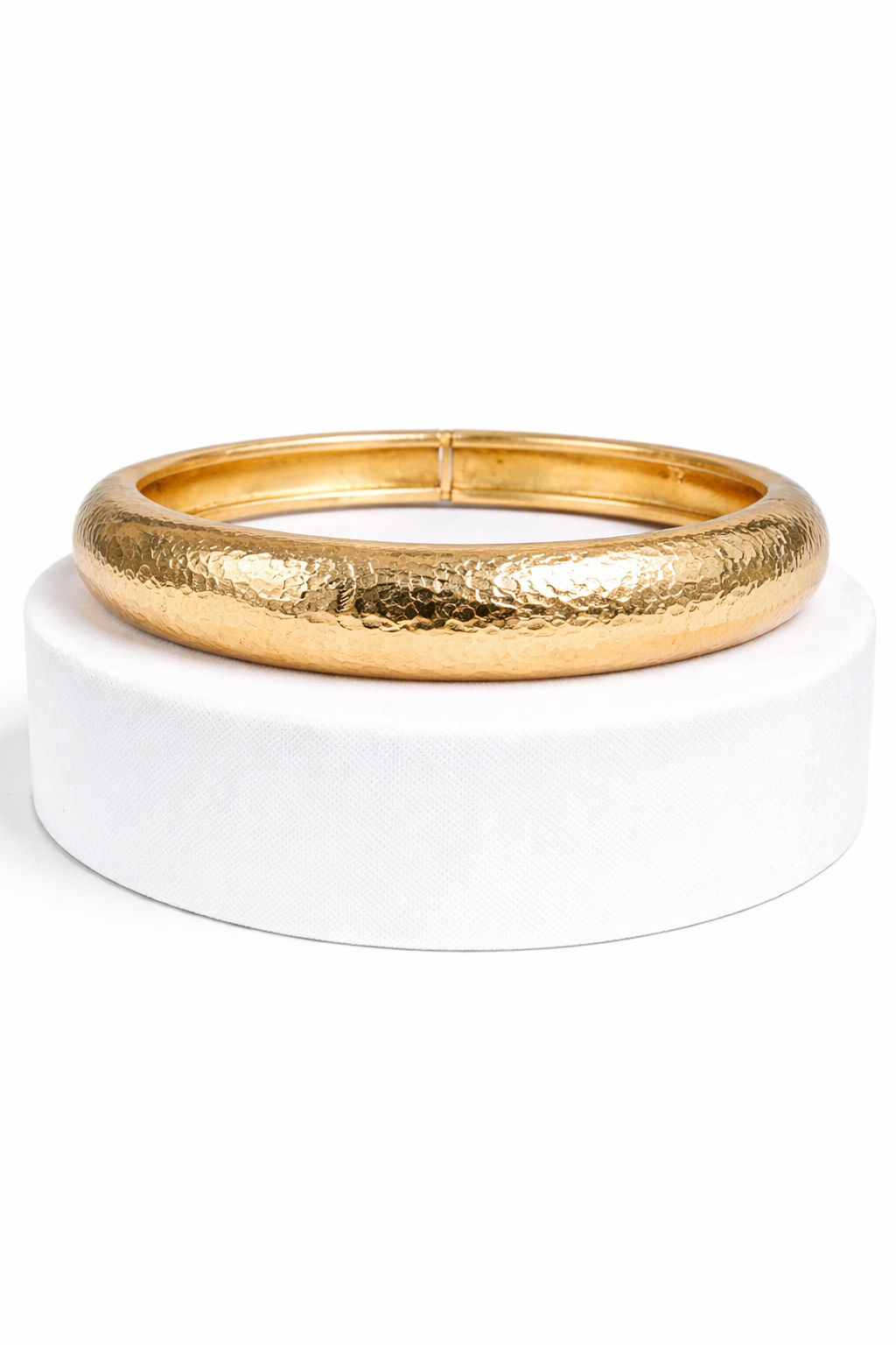 Dimpled Gold Bangle