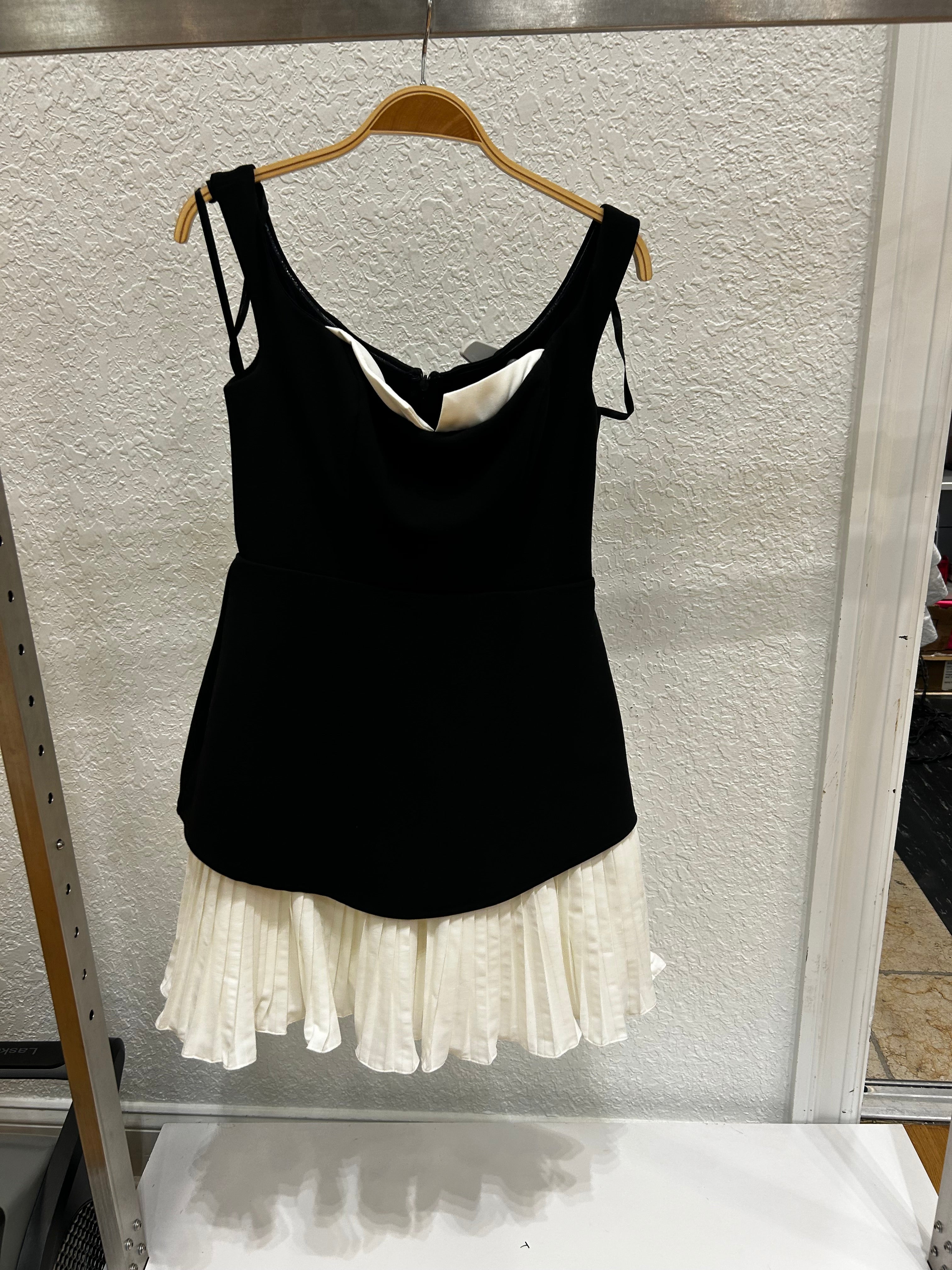Off The Shoulder Pleated Mini Dress