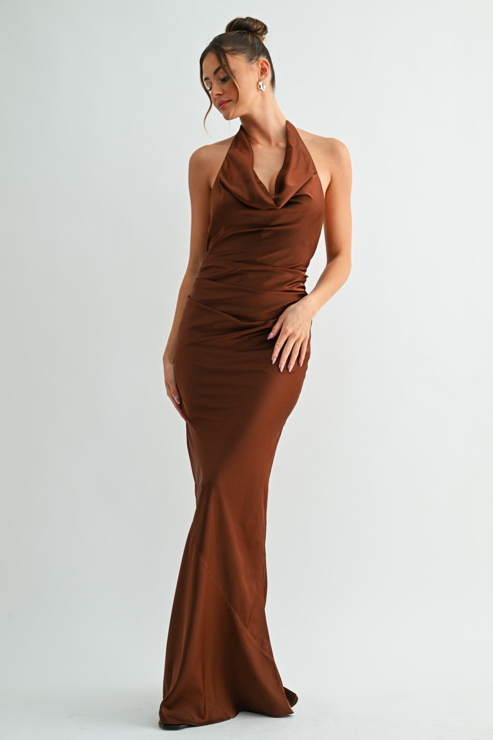 Amélie Satin Maxi Dress