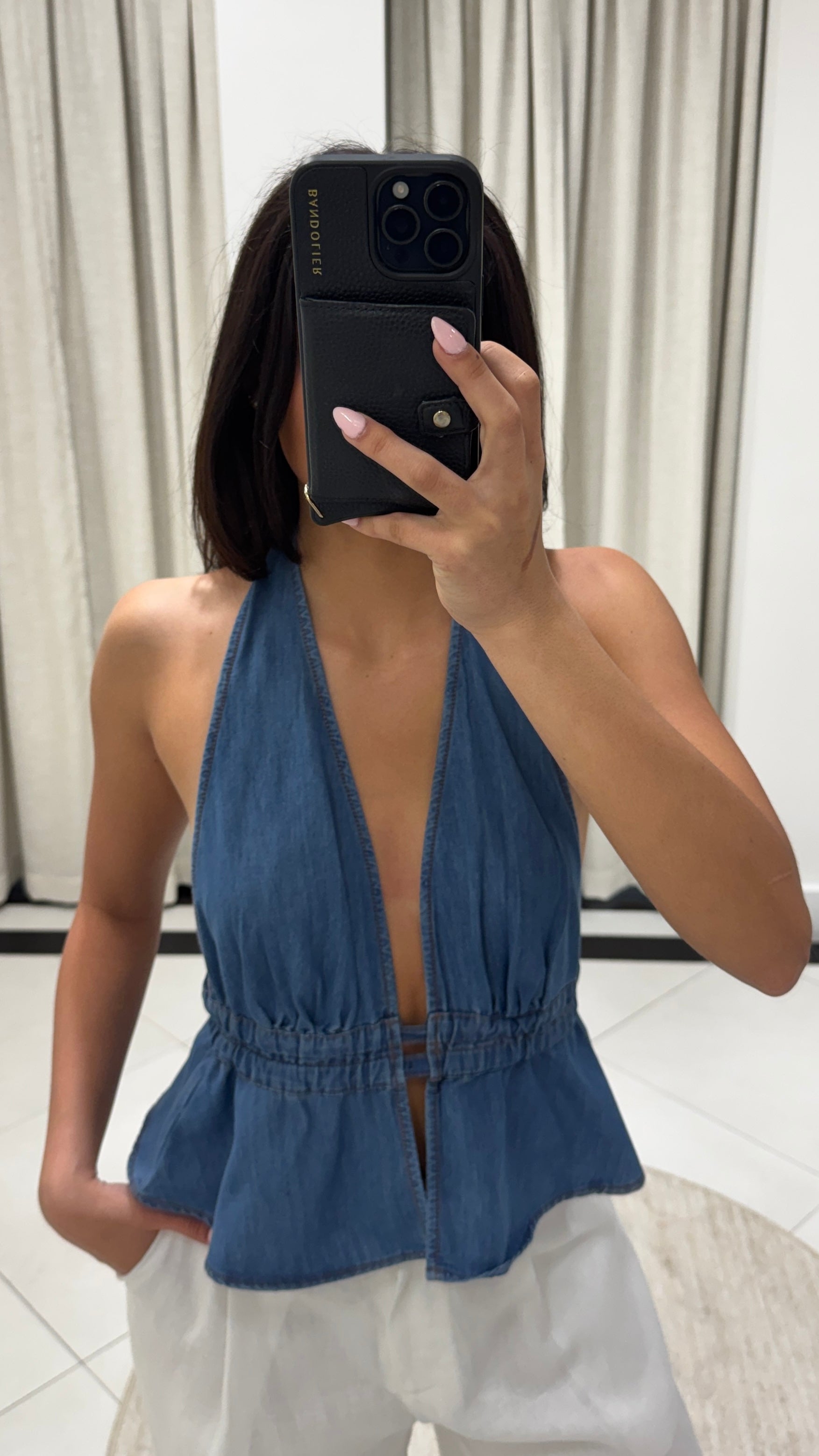 Sylvie Denim Halter