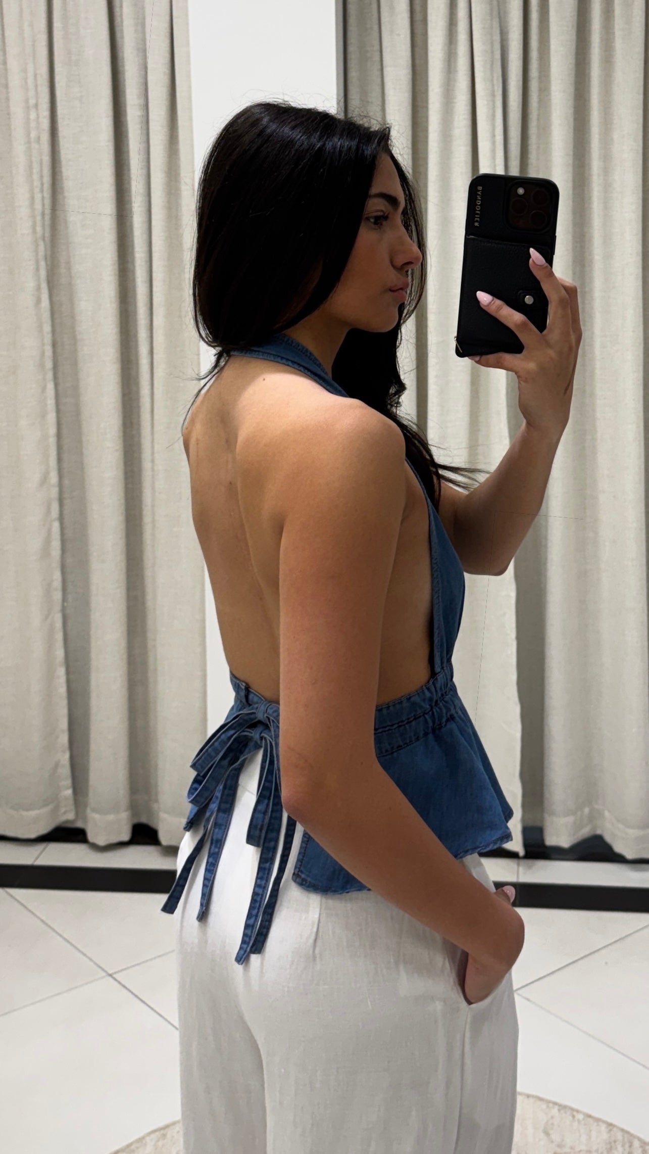 Sylvie Denim Halter