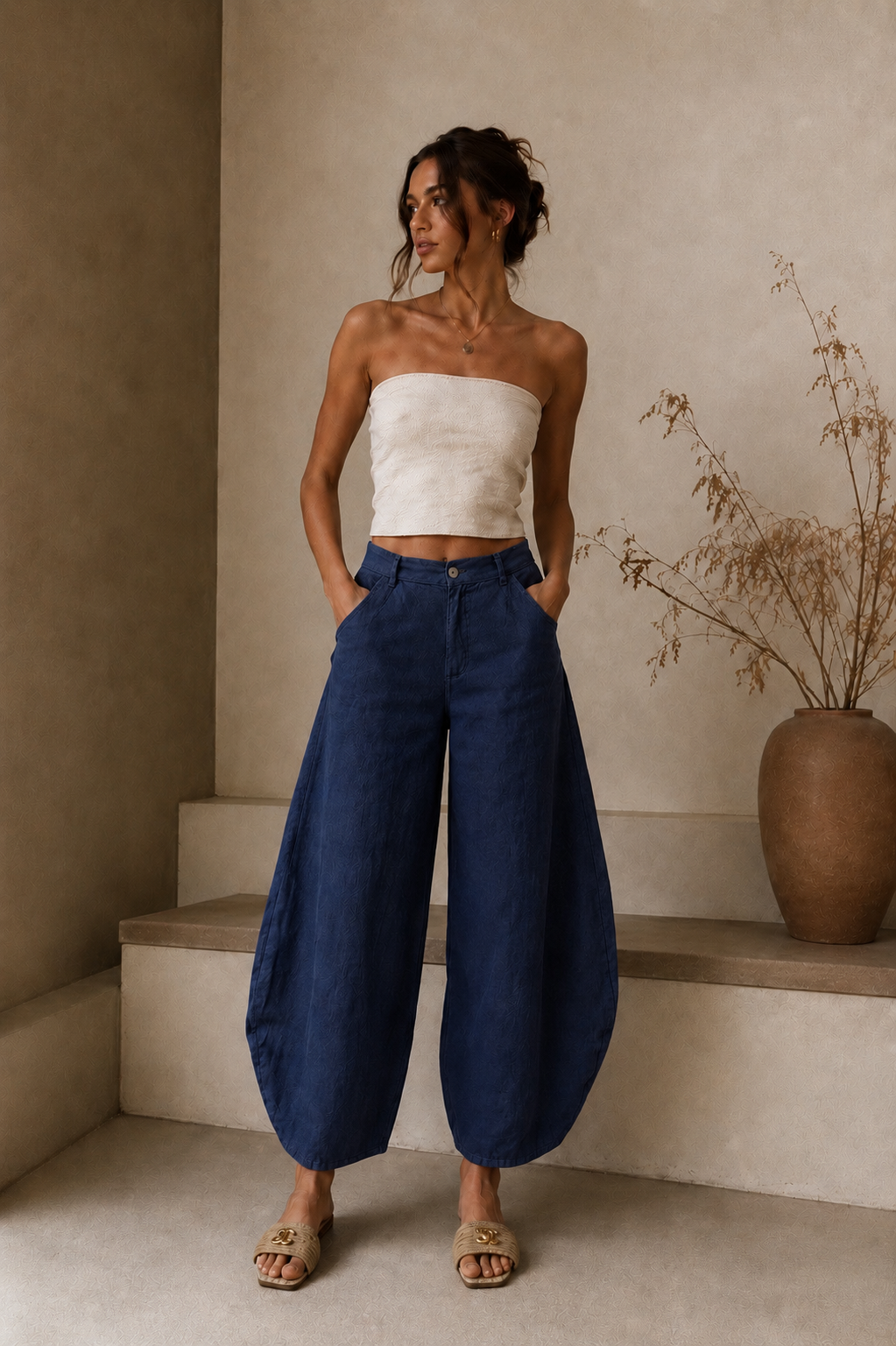 Barrel Linen Pants