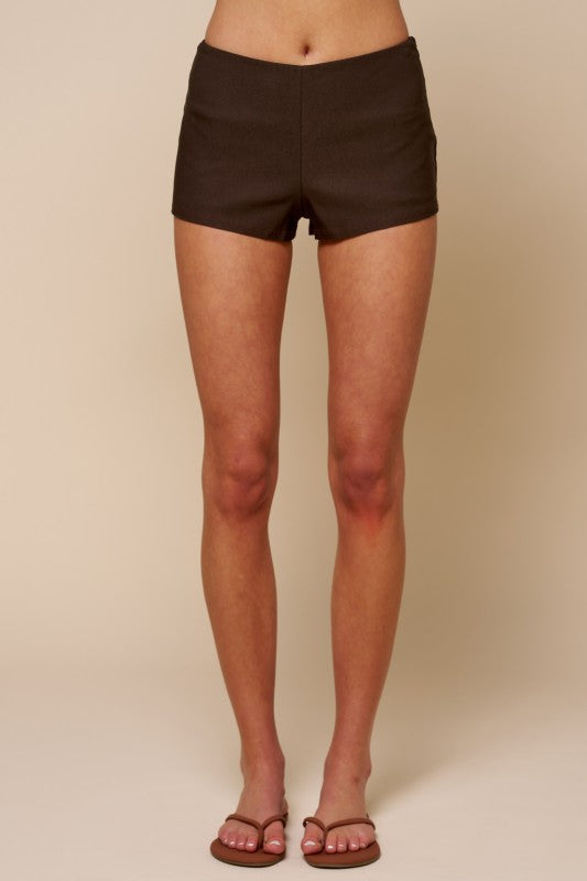 May Micro Shorts Brown