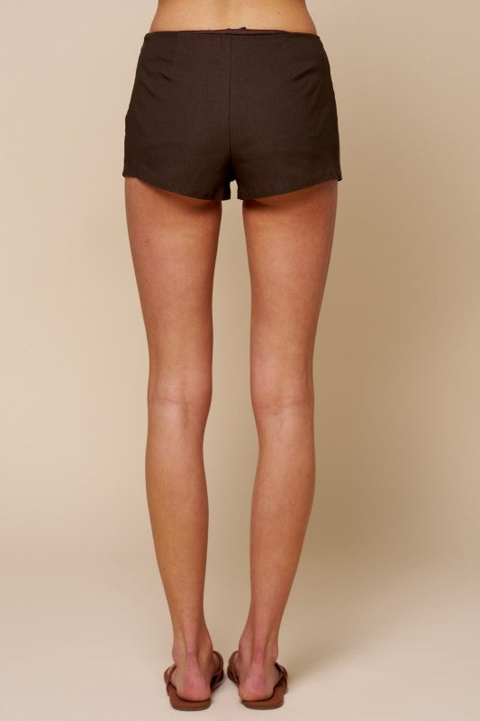 May Micro Shorts Brown