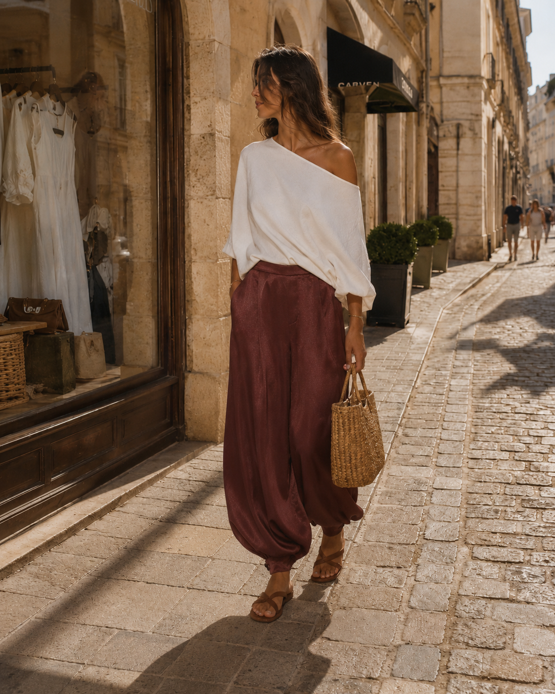 Satin Harem Pants
