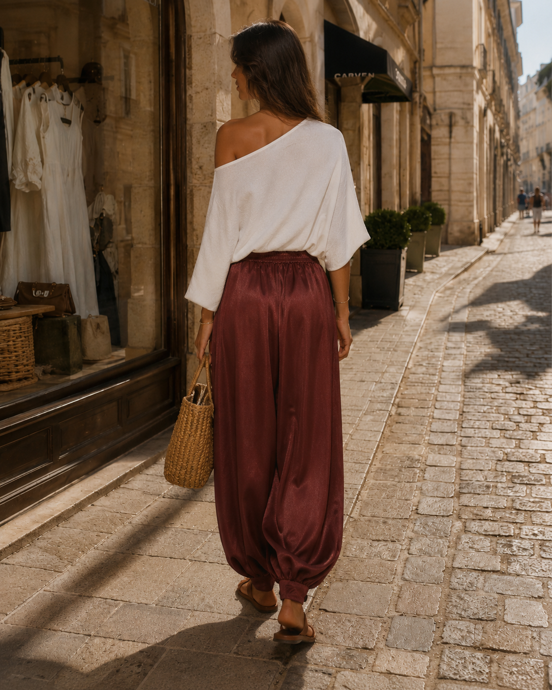 Satin Harem Pants