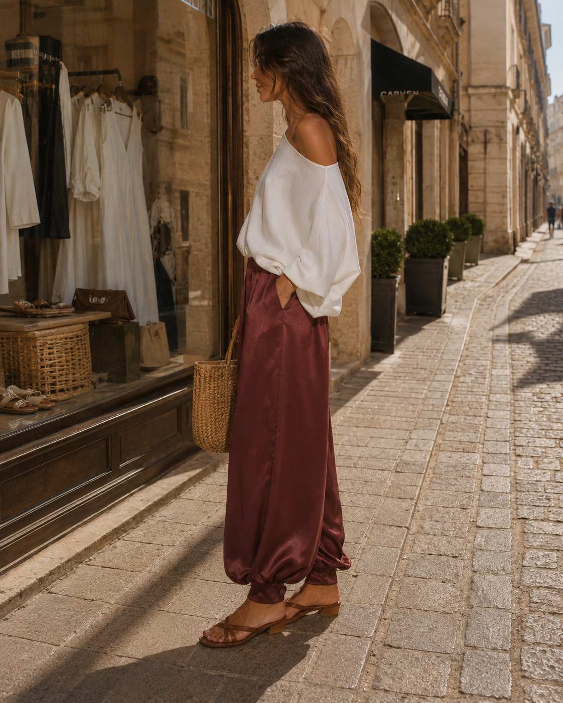 Satin Harem Pants