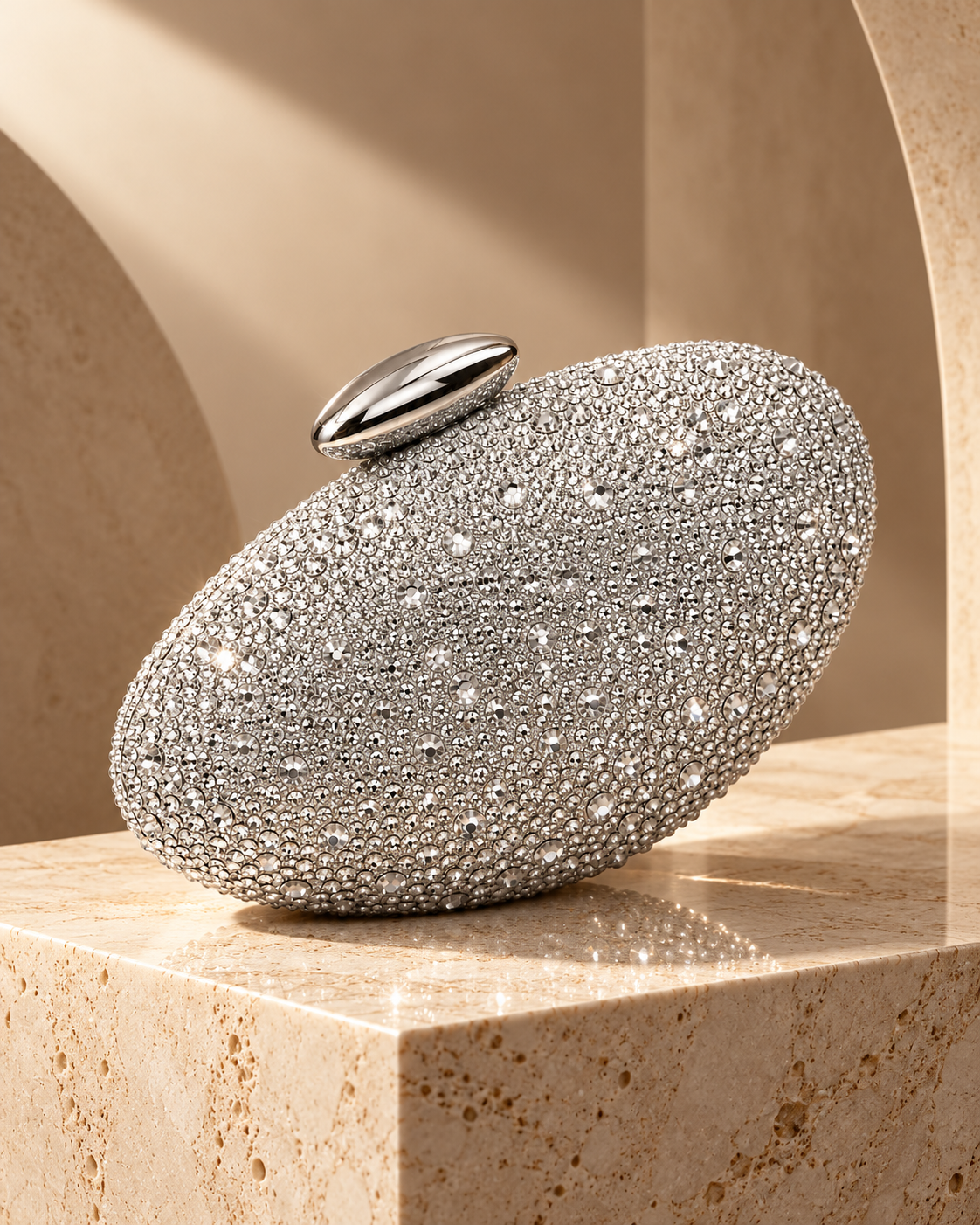 Rhinestone Studded Clutch