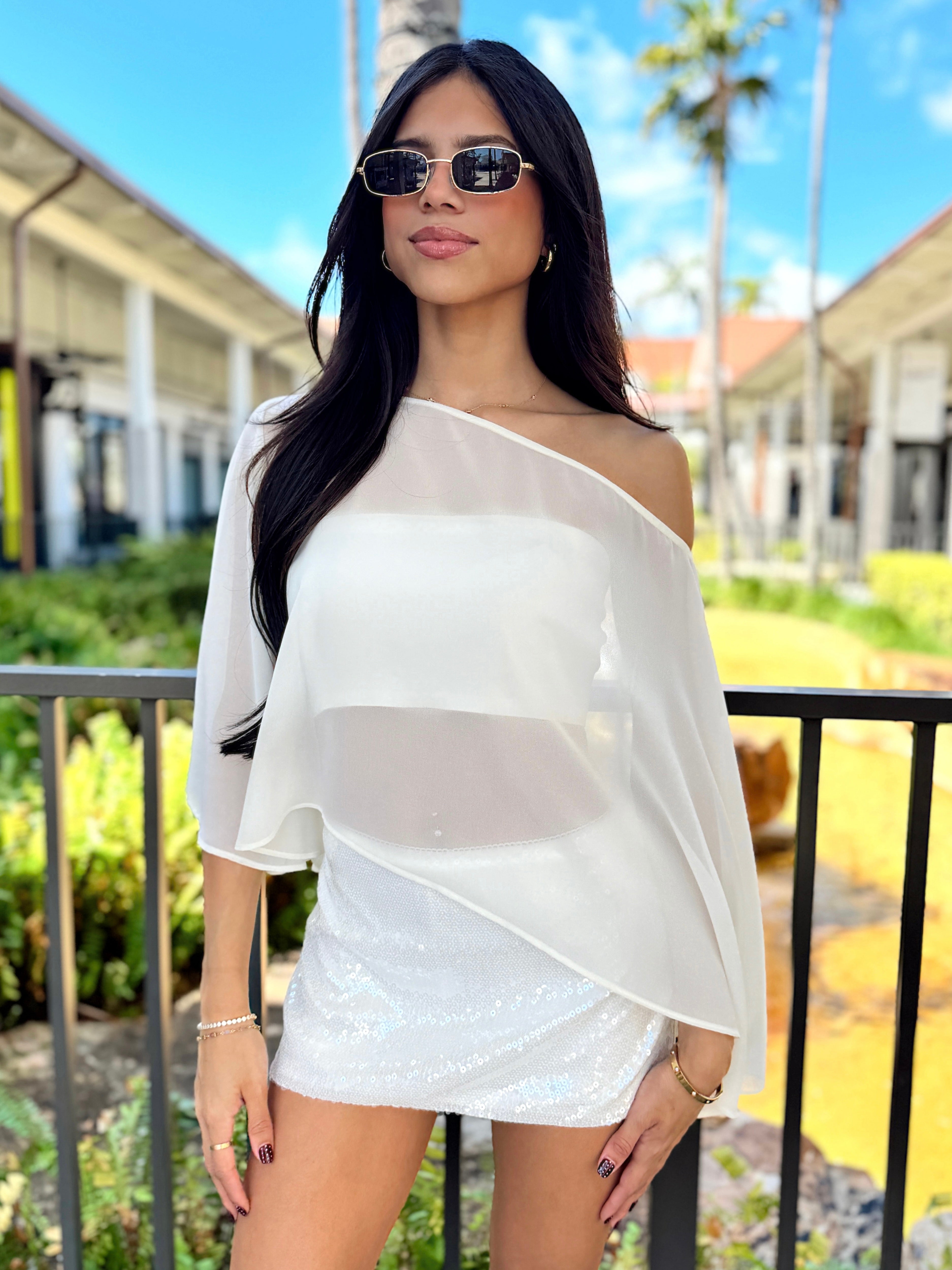 Chiffon Poncho Top