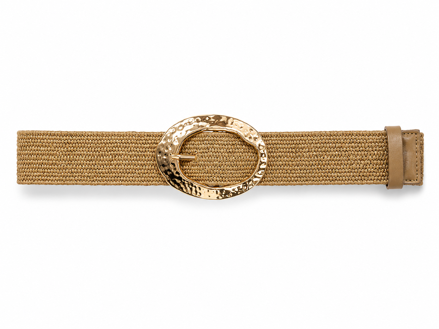 Gold Buckle Stretch Belt