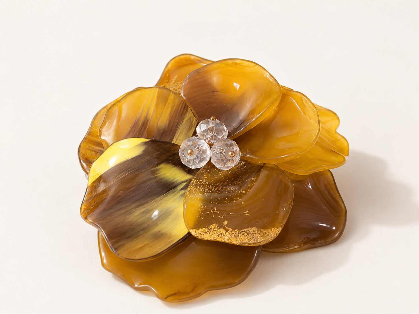 Amber Bloom Brooch