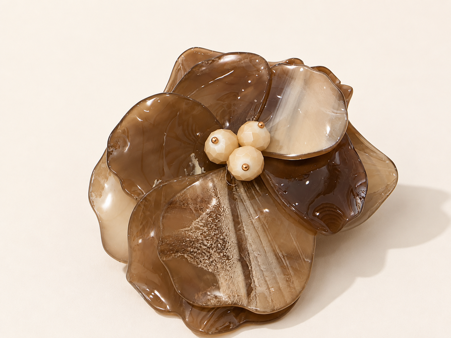 Mocha Bloom Brooch