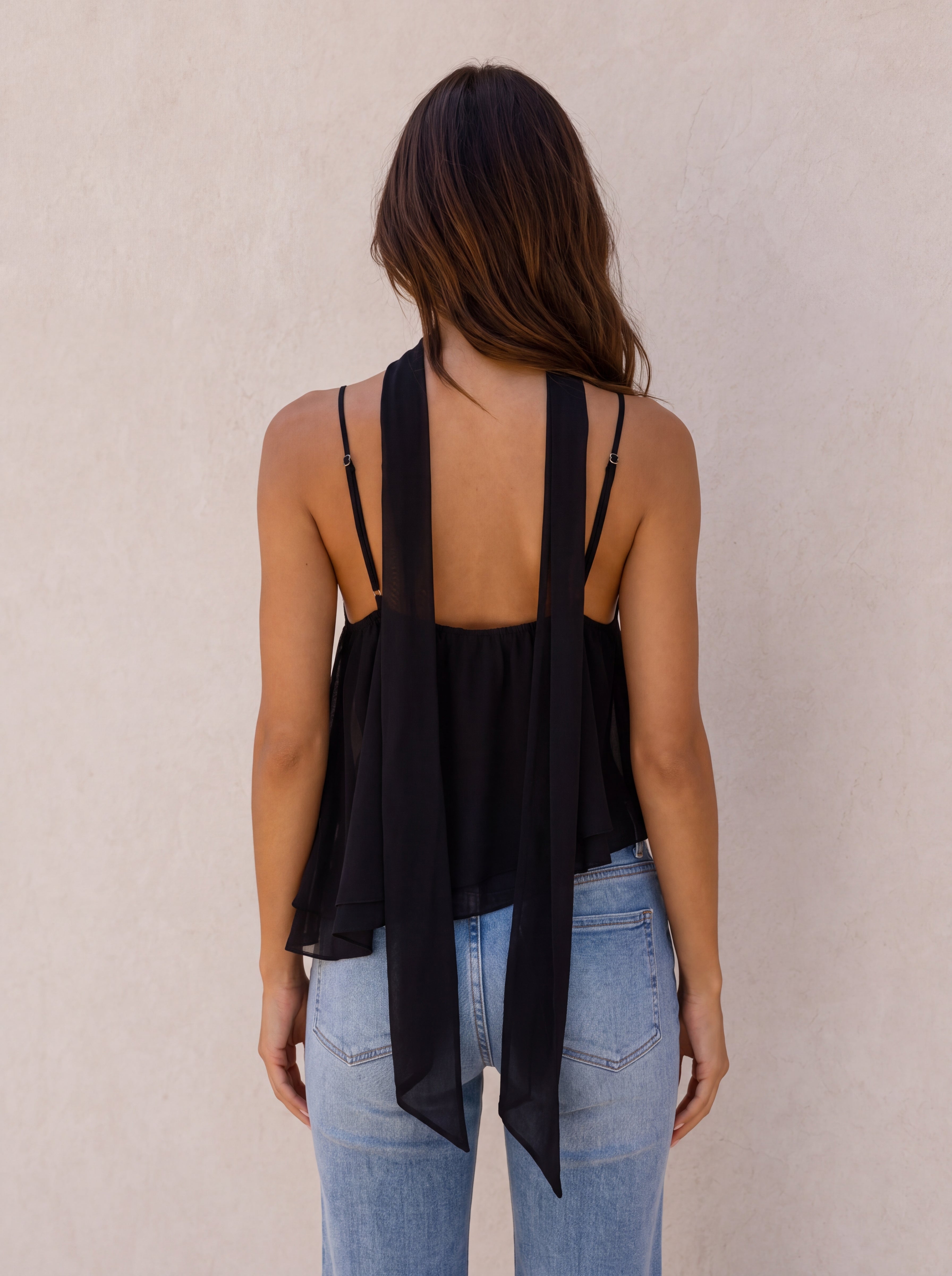Camila Asymmetric Top black