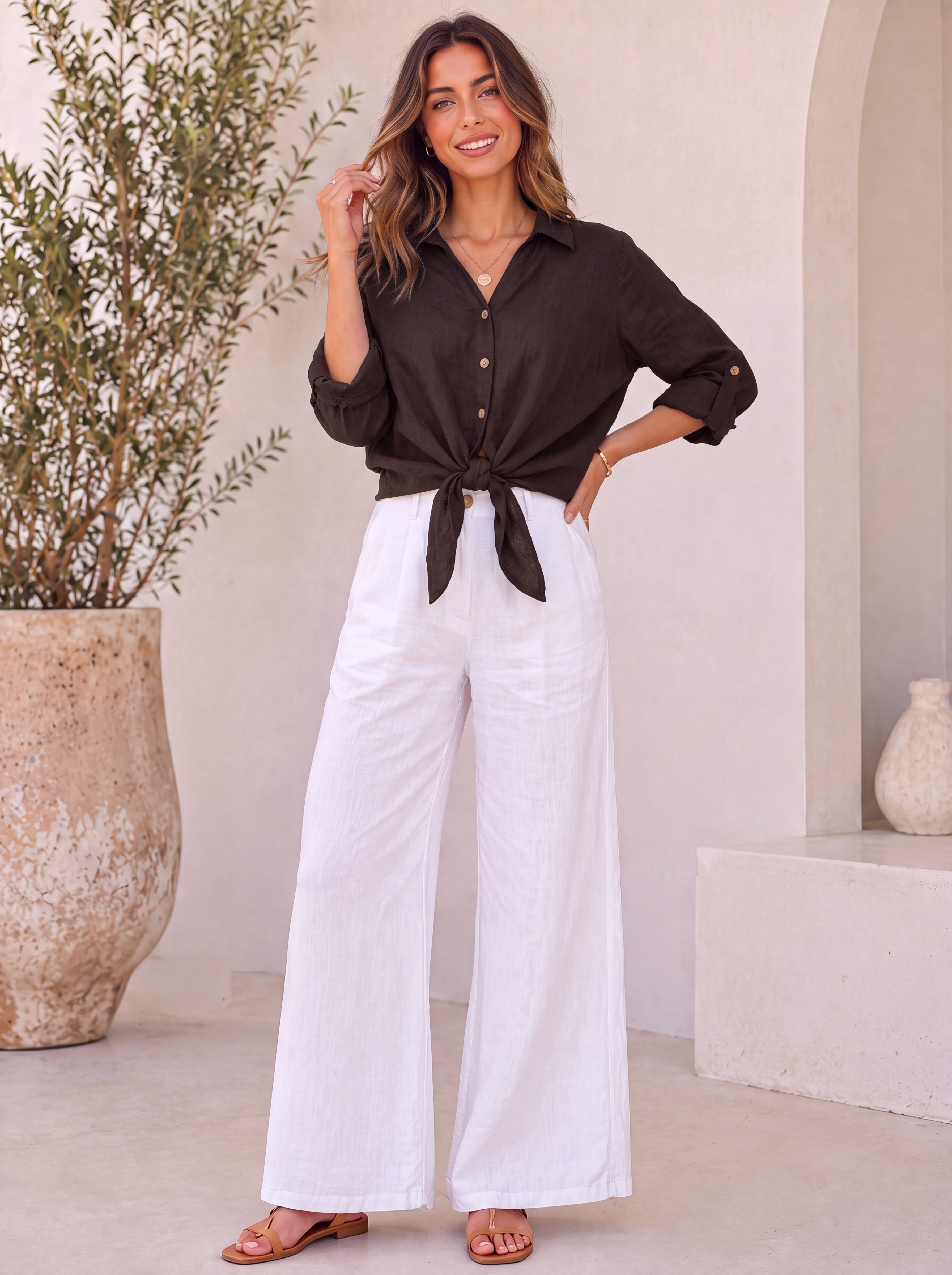 Shelby Linen Top