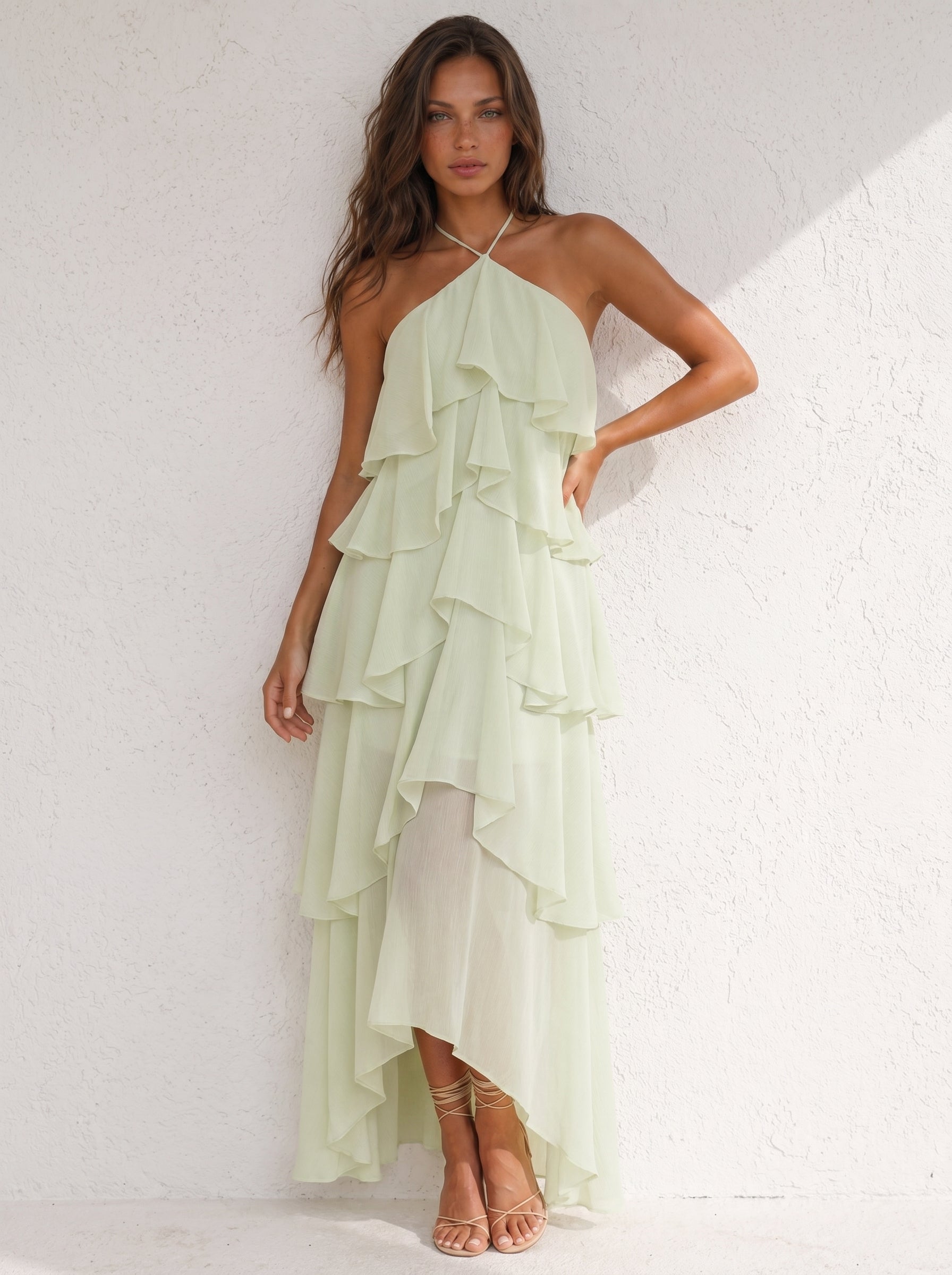 liliana maxi dress Significant Other Liliana Maxi Dress | Brown/Metallic | Size 6