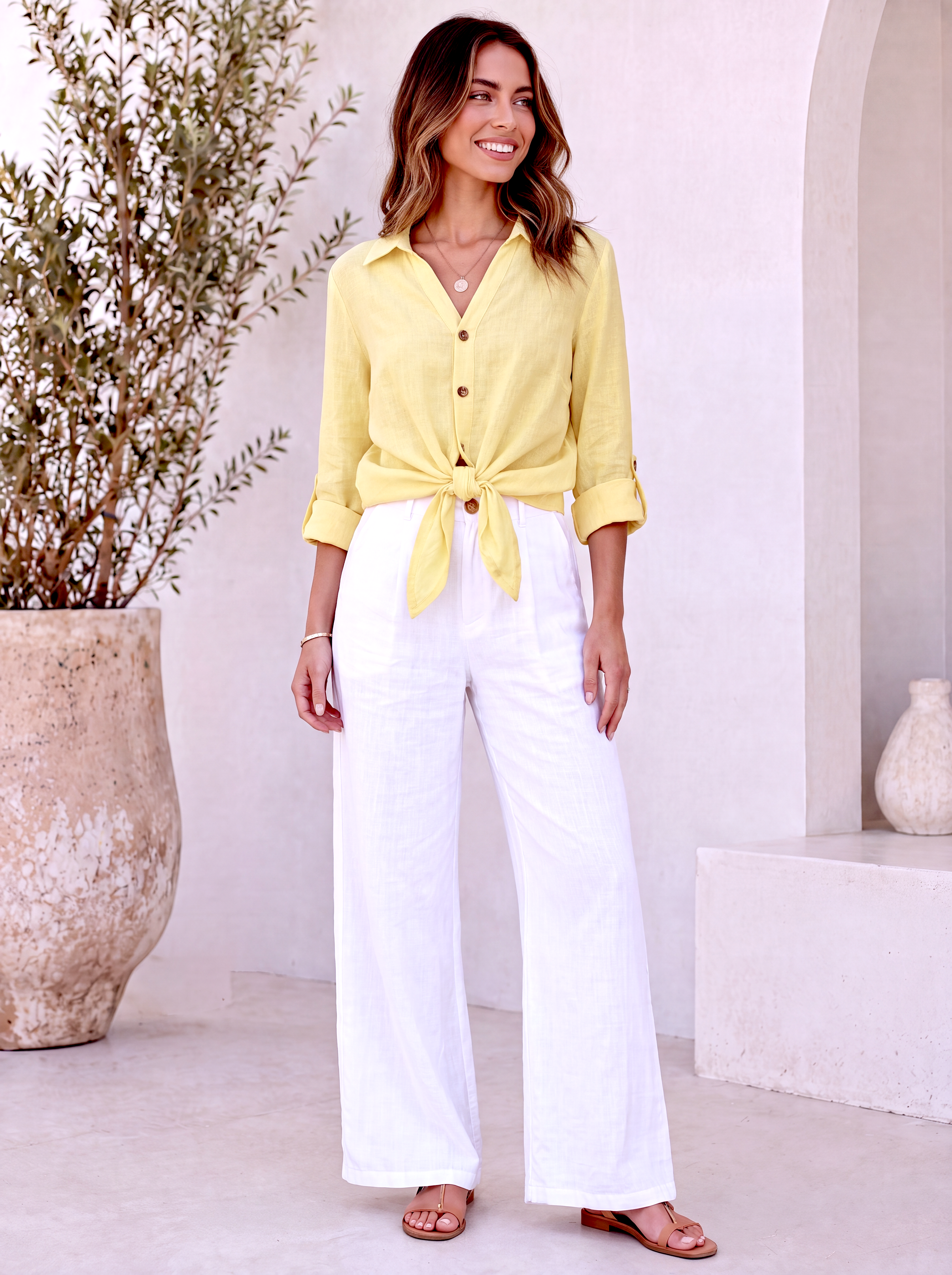 Shelby Linen Top